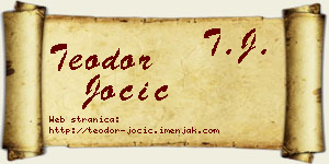 Teodor Jocić vizit kartica